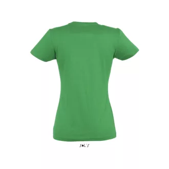  Női IMPERIAL környakú rövid ujjú pamut póló, SOL'S SO11502, Kelly Green-2XL