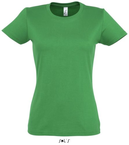 Női IMPERIAL környakú rövid ujjú pamut póló, SOL'S SO11502, Kelly Green-L