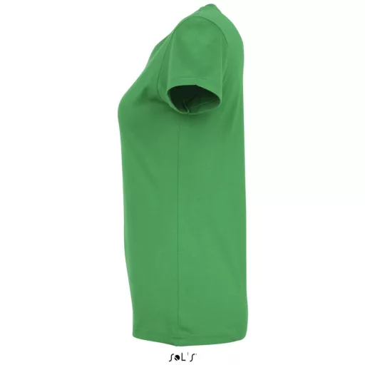 Női IMPERIAL környakú rövid ujjú pamut póló, SOL'S SO11502, Kelly Green-L