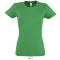 Női IMPERIAL környakú rövid ujjú pamut póló, SOL'S SO11502, Kelly Green-XL