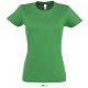 Női IMPERIAL környakú rövid ujjú pamut póló, SOL'S SO11502, Kelly Green-XL