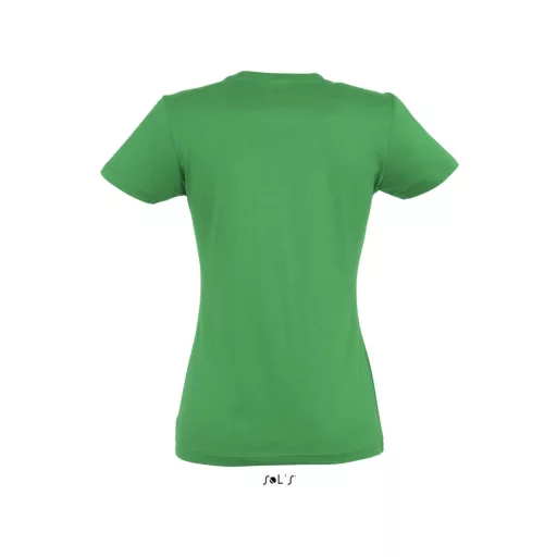 Női IMPERIAL környakú rövid ujjú pamut póló, SOL'S SO11502, Kelly Green-XL