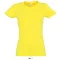 Női IMPERIAL környakú rövid ujjú pamut póló, SOL'S SO11502, Lemon-2XL