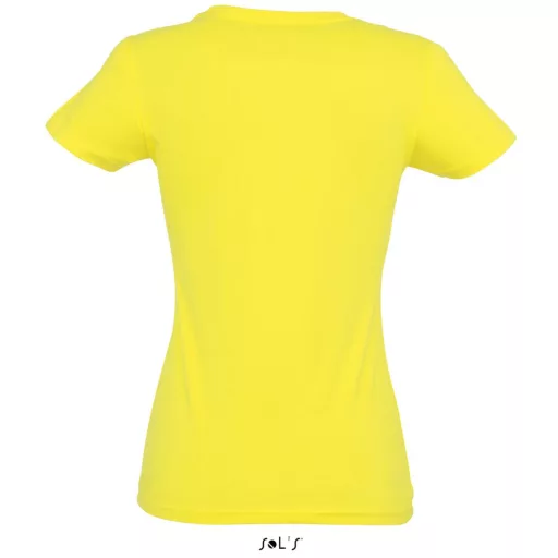 Női IMPERIAL környakú rövid ujjú pamut póló, SOL'S SO11502, Lemon-2XL