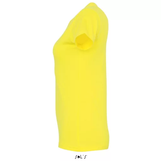 Női IMPERIAL környakú rövid ujjú pamut póló, SOL'S SO11502, Lemon-M