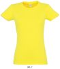 Női IMPERIAL környakú rövid ujjú pamut póló, SOL'S SO11502, Lemon-S