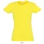 Női IMPERIAL környakú rövid ujjú pamut póló, SOL'S SO11502, Lemon-S
