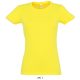 Női IMPERIAL környakú rövid ujjú pamut póló, SOL'S SO11502, Lemon-S