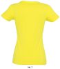 Női IMPERIAL környakú rövid ujjú pamut póló, SOL'S SO11502, Lemon-S
