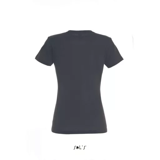 Női IMPERIAL környakú rövid ujjú pamut póló, SOL'S SO11502, Mouse Grey-L