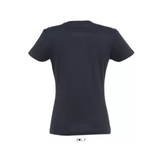   Női IMPERIAL környakú rövid ujjú pamut póló, SOL'S SO11502, Navy-2XL