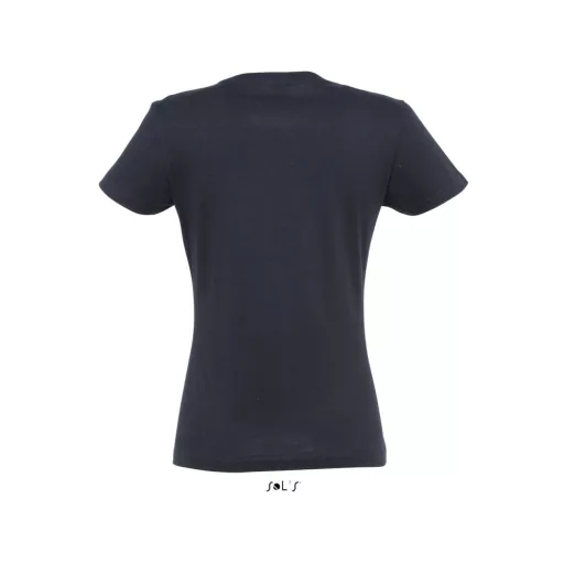 Női IMPERIAL környakú rövid ujjú pamut póló, SOL'S SO11502, Navy-2XL
