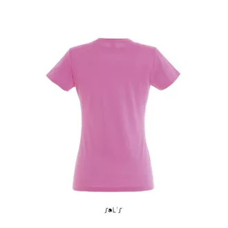   Női IMPERIAL környakú rövid ujjú pamut póló, SOL'S SO11502, Orchid Pink-2XL
