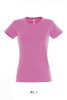 Női IMPERIAL környakú rövid ujjú pamut póló, SOL'S SO11502, Orchid Pink-S
