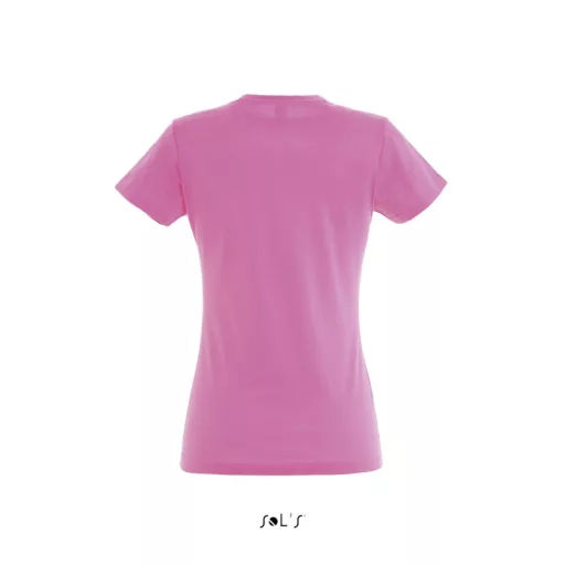 Női IMPERIAL környakú rövid ujjú pamut póló, SOL'S SO11502, Orchid Pink-S