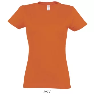  Női IMPERIAL környakú rövid ujjú pamut póló, SOL'S SO11502, Orange-2XL