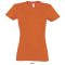 Női IMPERIAL környakú rövid ujjú pamut póló, SOL'S SO11502, Orange-2XL