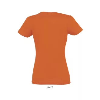   Női IMPERIAL környakú rövid ujjú pamut póló, SOL'S SO11502, Orange-2XL