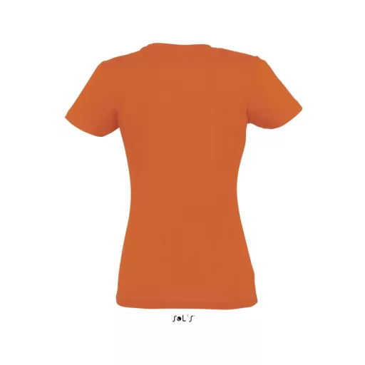 Női IMPERIAL környakú rövid ujjú pamut póló, SOL'S SO11502, Orange-S