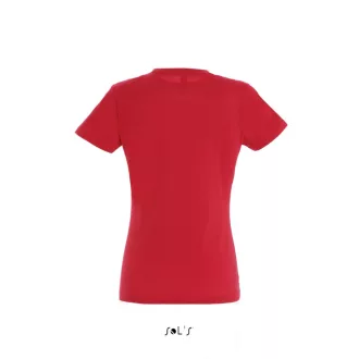   Női IMPERIAL környakú rövid ujjú pamut póló, SOL'S SO11502, Red-2XL
