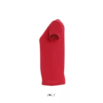   Női IMPERIAL környakú rövid ujjú pamut póló, SOL'S SO11502, Red-2XL