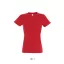 Női IMPERIAL környakú rövid ujjú pamut póló, SOL'S SO11502, Red-3XL