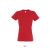 Női IMPERIAL környakú rövid ujjú pamut póló, SOL'S SO11502, Red-XL