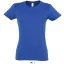 Női IMPERIAL környakú rövid ujjú pamut póló, SOL'S SO11502, Royal Blue-M