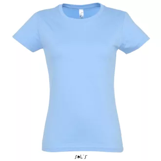   Női IMPERIAL környakú rövid ujjú pamut póló, SOL'S SO11502, Sky Blue-2XL