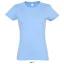Női IMPERIAL környakú rövid ujjú pamut póló, SOL'S SO11502, Sky Blue-2XL