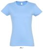 Női IMPERIAL környakú rövid ujjú pamut póló, SOL'S SO11502, Sky Blue-S