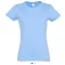 Női IMPERIAL környakú rövid ujjú pamut póló, SOL'S SO11502, Sky Blue-S
