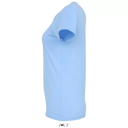 Női IMPERIAL környakú rövid ujjú pamut póló, SOL'S SO11502, Sky Blue-S