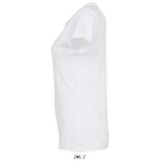   Női IMPERIAL környakú rövid ujjú pamut póló, SOL'S SO11502, White-2XL