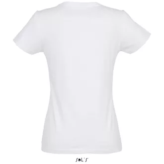   Női IMPERIAL környakú rövid ujjú pamut póló, SOL'S SO11502, White-2XL