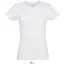 Női IMPERIAL környakú rövid ujjú pamut póló, SOL'S SO11502, White-M