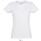 Női IMPERIAL környakú rövid ujjú pamut póló, SOL'S SO11502, White-XL