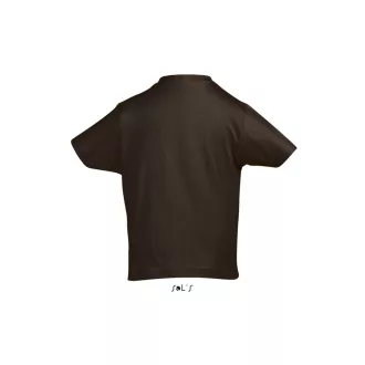   Gyerek IMPERIAL KIDS környakas rövid ujjú pamut póló, SOL'S SO11770, Chocolate-2A