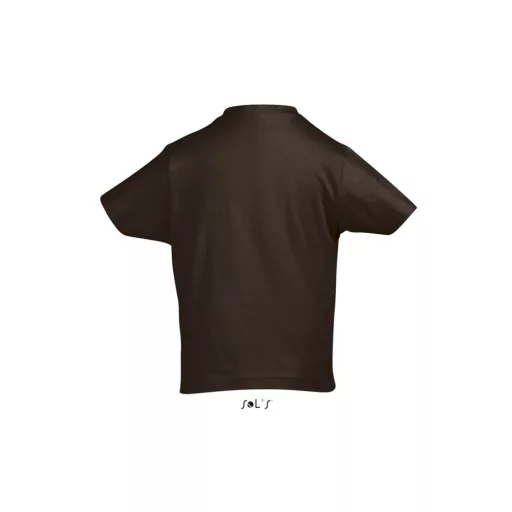 Gyerek IMPERIAL KIDS környakas rövid ujjú pamut póló, SOL'S SO11770, Chocolate-4A