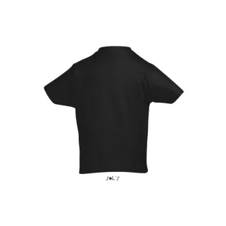   Gyerek IMPERIAL KIDS környakas rövid ujjú pamut póló, SOL'S SO11770, Deep Black-10A