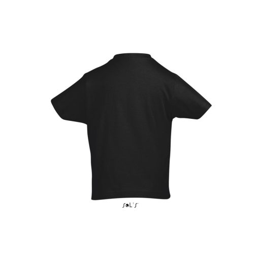 Gyerek IMPERIAL KIDS környakas rövid ujjú pamut póló, SOL'S SO11770, Deep Black-2A