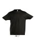 Gyerek IMPERIAL KIDS környakas rövid ujjú pamut póló, SOL'S SO11770, Deep Black-4A