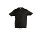 Gyerek IMPERIAL KIDS környakas rövid ujjú pamut póló, SOL'S SO11770, Deep Black-4A