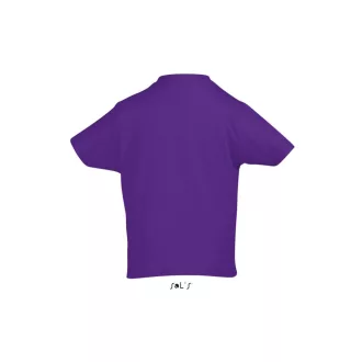   Gyerek IMPERIAL KIDS környakas rövid ujjú pamut póló, SOL'S SO11770, Dark Purple-2A