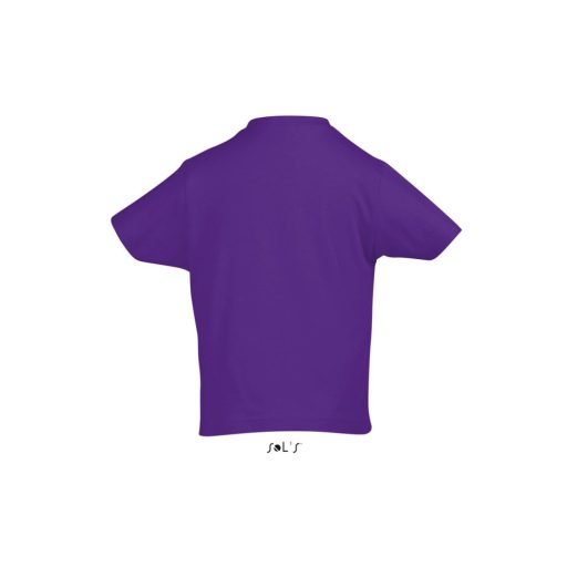 Gyerek IMPERIAL KIDS környakas rövid ujjú pamut póló, SOL'S SO11770, Dark Purple-4A