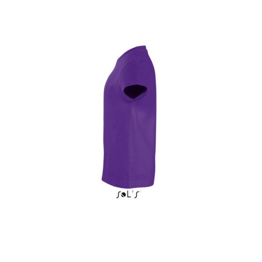 Gyerek IMPERIAL KIDS környakas rövid ujjú pamut póló, SOL'S SO11770, Dark Purple-4A