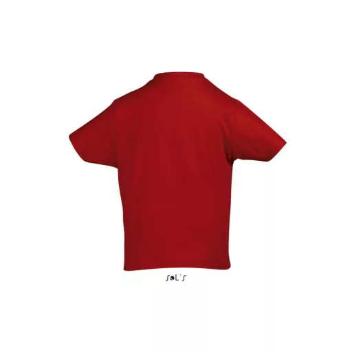 Gyerek IMPERIAL KIDS környakas rövid ujjú pamut póló, SOL'S SO11770, Red-2A