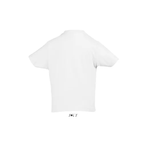 Gyerek IMPERIAL KIDS környakas rövid ujjú pamut póló, SOL'S SO11770, White-10A