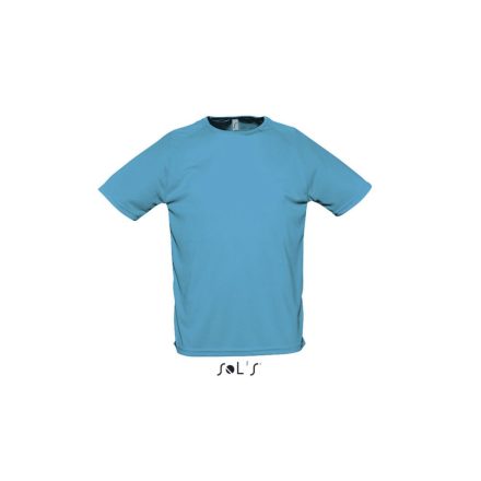 Férfi raglános, rövid ujjú sport póló, SOL'S SO11939, Aqua-XL