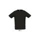 Férfi raglános, rövid ujjú sport póló, SOL'S SO11939, Black-M